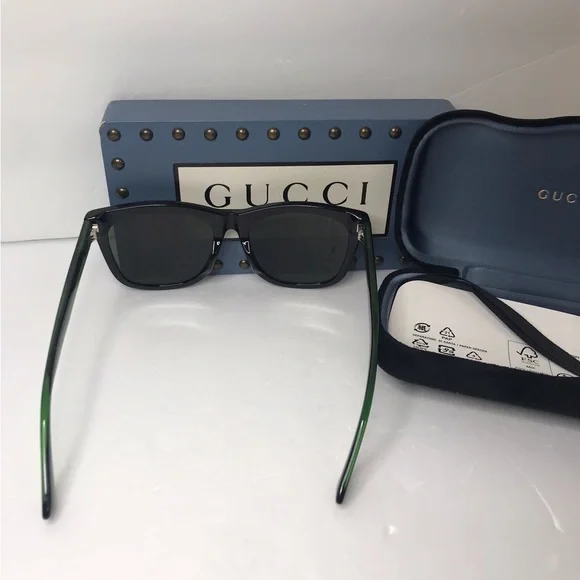 💯 - New Authentic Gucci GG0057SK 002 56 GG0057SK Unisex Sunglasses - Picture 11 of 15